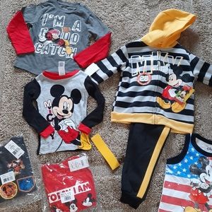 Boys clothes 4T Mickey Mouse Lot all NWT